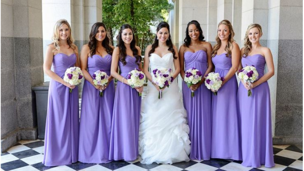 Lilac Bridesmaid Dresses, Lilac is a hue that has grown in popularity recently for bridesmaid dresses